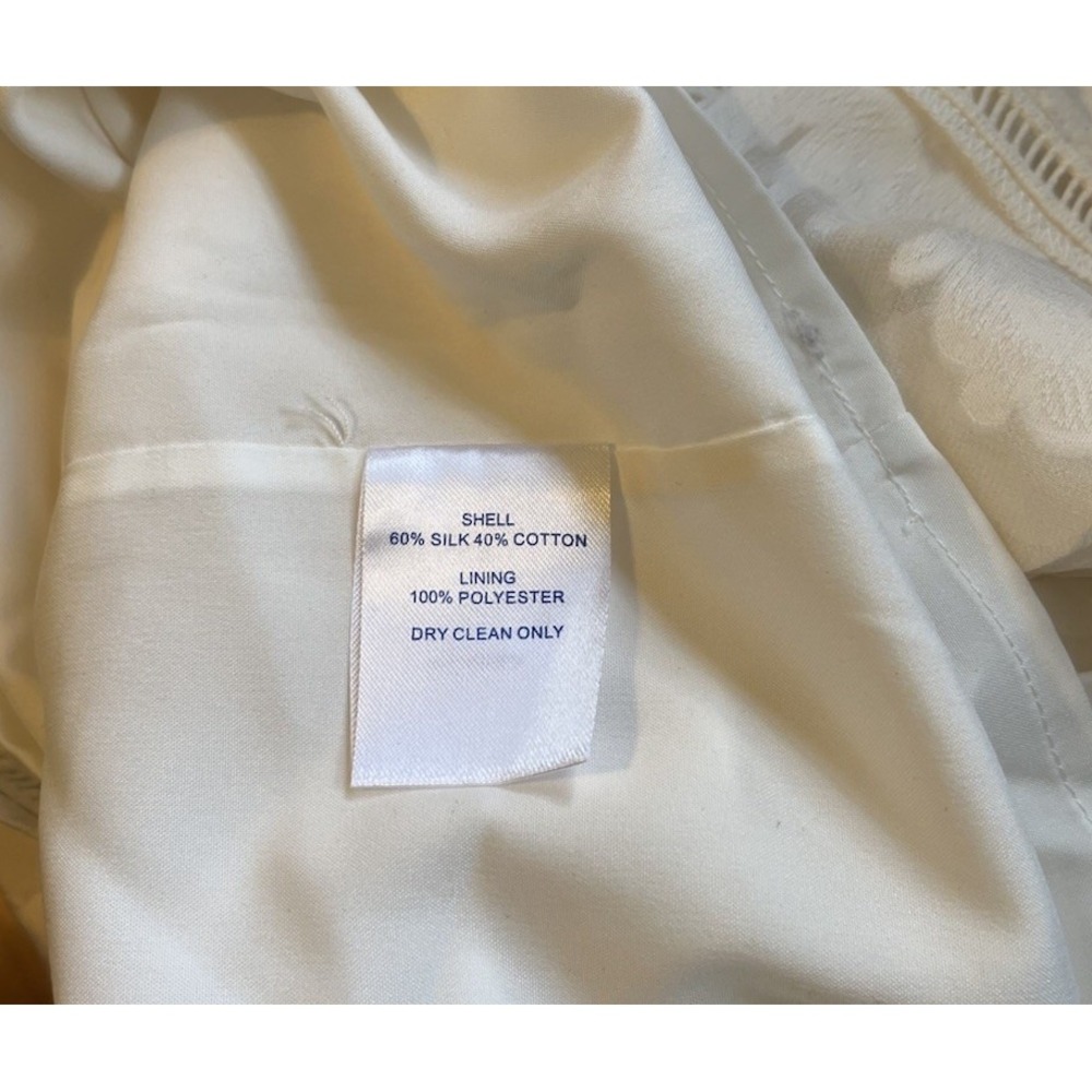 Southern Tide Cora Shift Dress Size 2 White Sand Silk Blend Coastal Textured - Picture 8 of 8